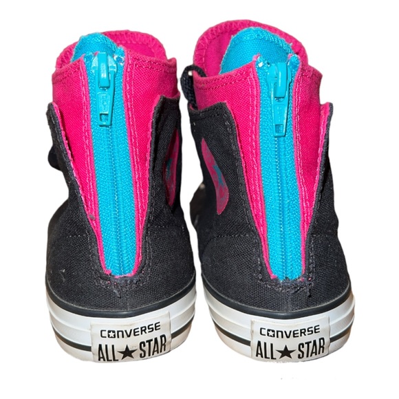 Converse Chuck Taylor All Stars Zip Back Hi Trainers Junior Girls 6Y Women’s 7.5 - Picture 3 of 5